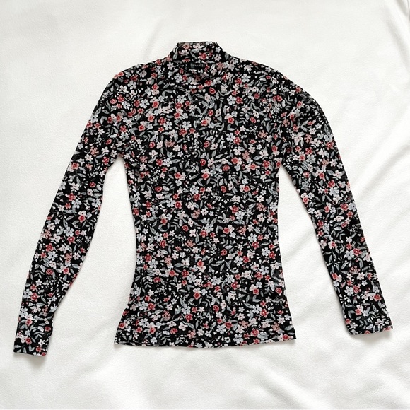 Dynamite Sheer Mock Neck Top - Picture 2 of 7